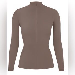 SKIMS Skims Fits Everybody Half Zip Long Sleeve Top - Amethyst small